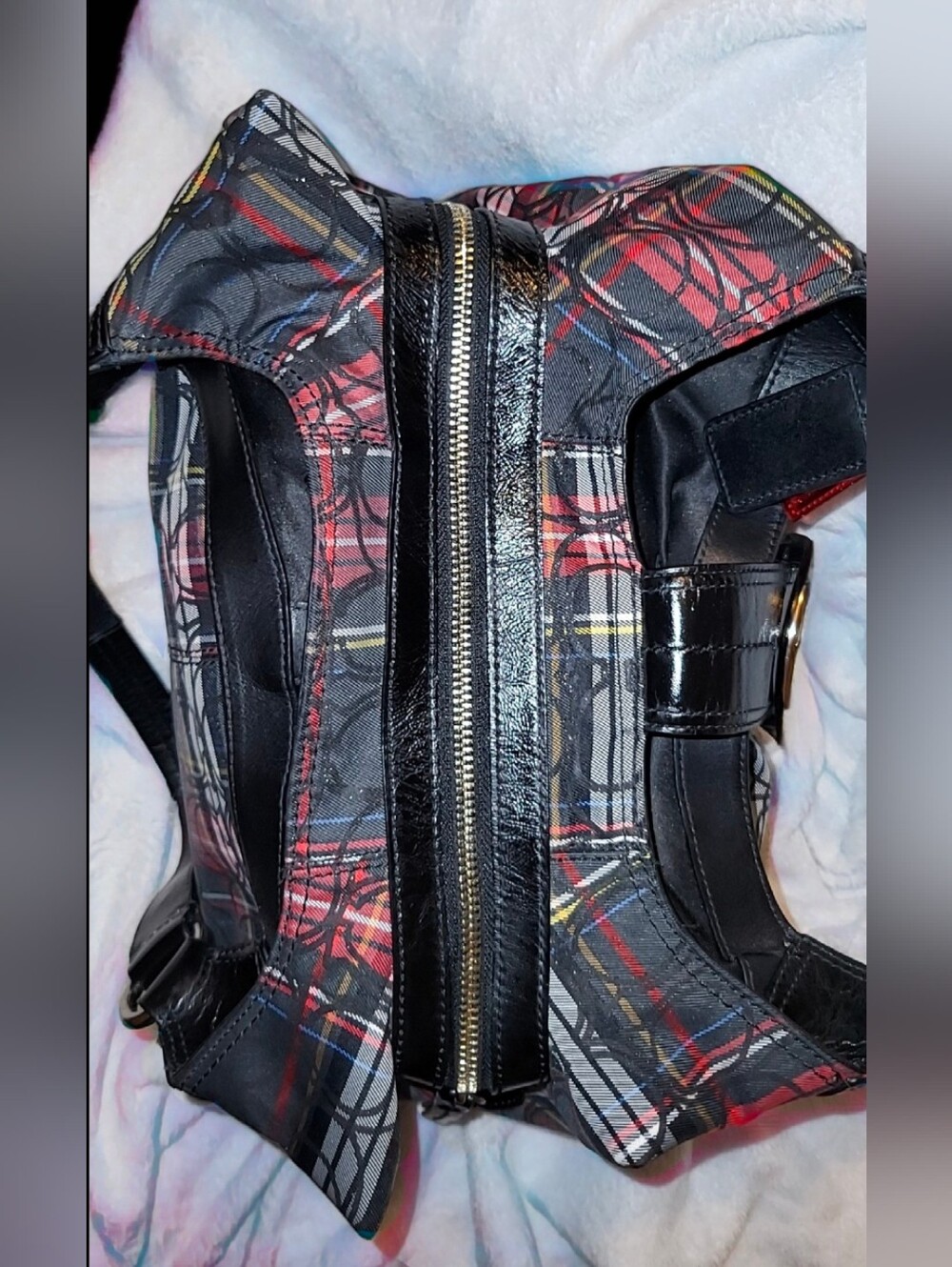 Coach Soho Black & Red Plaid Bag - Picture 12 of 16